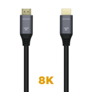 aisens cable hdmi v2.1 ultra alta velocidad 8k@60hz 48gbps a/m a/m 1.5m color negro