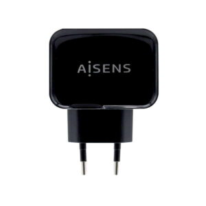 aisens cargador usb 17w 5v/3.4a 2xusb con control ai color negro