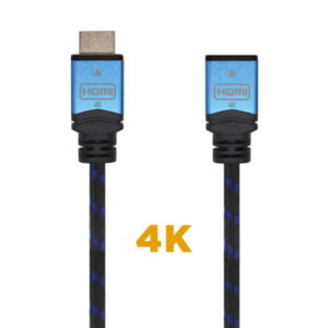 aisens cable hdmi v2.0 prolongador premium alta velocidad / hec 4k@60hz 18gbps a/m a/h 1.0m color negro