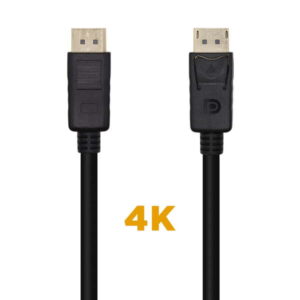 aisens cable displayport v1.2 4k@60hz dp/m dp/m 1.0m color negro