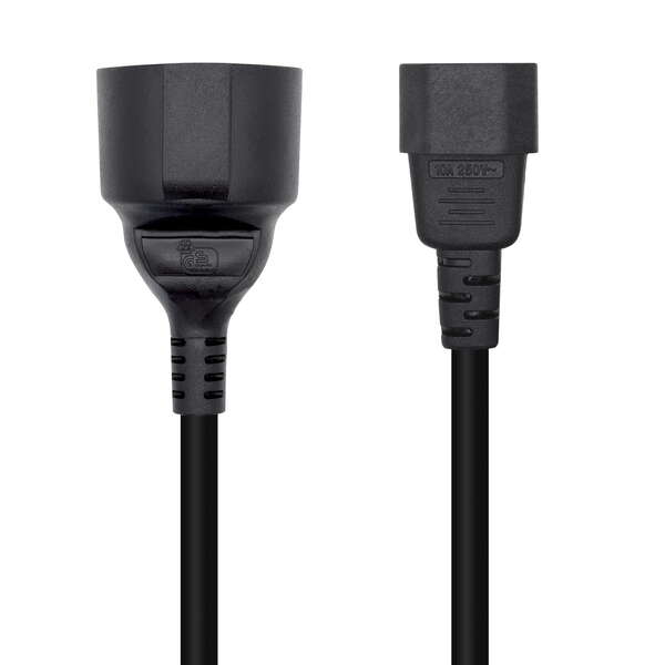 aisens cable alimentacion 16a c14/m a cee7/h 25cm color negro