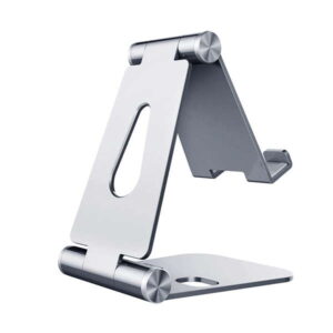 aisens soporte de sobremesa tamaño m ajustable (2 pivotes) para movil / tablet color plata