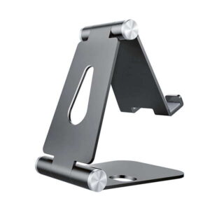 aisens soporte de sobremesa tamaño m ajustable (2 pivotes) para movil / tablet color gris