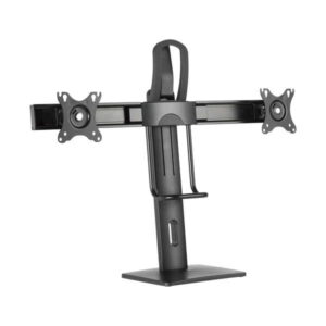 aisens soporte de mesa pro contrapeso giratorio e inclinable para 2 monitores (17" 27") color negro