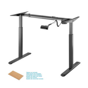 aisens bastidor de escritorio motorizado altura ajustable con panel de control 80kg color negro