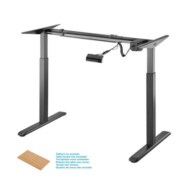 aisens bastidor de escritorio motorizado altura ajustable con panel de control 80kg color negro