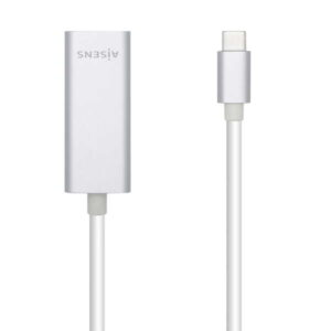 aisens conversor usb3.1 gen1 usb c a ethernet gigabit 10/100/1000 mbps 15cm color plata
