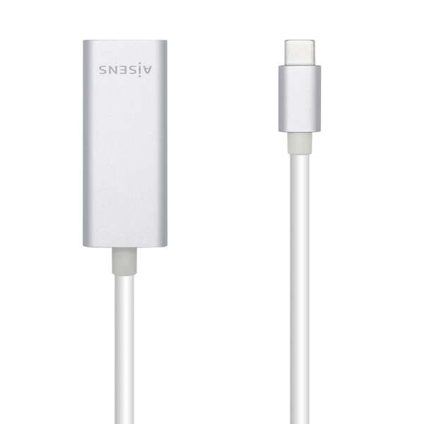 aisens conversor usb3.1 gen1 usb c a ethernet gigabit 10/100/1000 mbps 15cm color plata