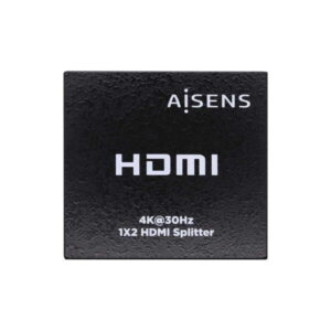 aisens hdmi duplicador 4k@30hz 1x2 con alimentacion color negro