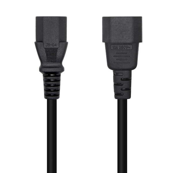aisens cable alimentacion cpu c13/h c14/m 10m 100% cobre puro awg18 color negro