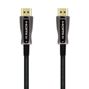 aisens cable hdmi v2.1 aoc (active optical cable) fibra optica ultra alta velocidad uhs 8k@60hz 4k@120hz 4:4:4 48gbps a/m a/m 60m color negro