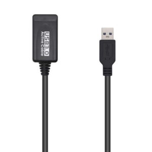 aisens cable usb 3.0 prolongador con amplicador tipo a/m a/h 5.0m color negro
