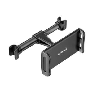 aisens soporte coche ajustable (1 pivote) para reposacabezas para telefono / tablet color negro