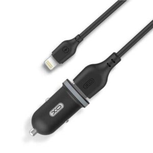 xo tz08 pack cargador de coche + cable usb a a lightning 2 puertos usb