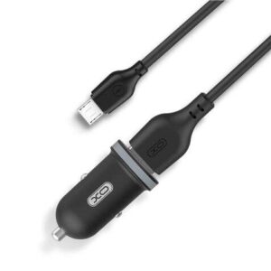 xo tz08 pack cargador de coche + cable usb a a microusb 2 puertos usb