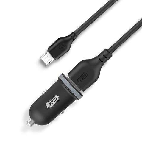 xo tz08 pack cargador de coche + cable usb a a microusb 2 puertos usb