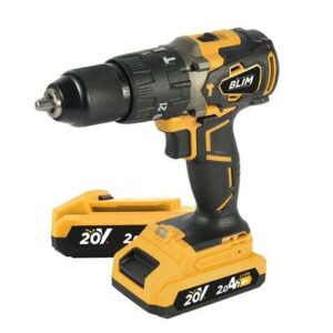 blim taladro percutor a bateria 20v 2ah motor sin escobillas 68nm par maximo 2 velocidades 0 500/0 2000rpm incluye 2 baterias y maletin de transporte