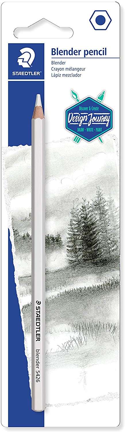 staedtler design journey iluminador 5426 lapiz iluminador hexagonal para mezclar y suavizar madera de bosques sostenibles color blanco