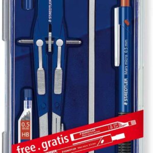 staedtler mars 552 02 compas de precision diametro maximo 350mm compas de aiuste rapido patas articuladas aguja intercambiable mina intercambiable