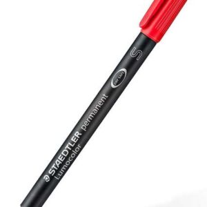 staedtler lumocolor permanent 313 rotulador permanente de punta fina trazo 0.4mm aprox secado rapido color rojo