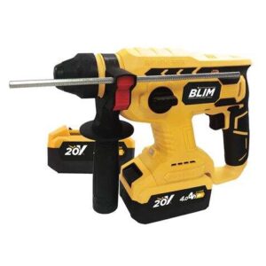 blim martillo perforador a bateria 20v 4ah motor sin escobillas energia de impacto 2.2 julios velocidad 0 1400rpm incluye 2 baterias y maletin de transporte