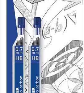 staedtler micro carbon 250 pack de 2 tubos de 12 minas mina hb de 0.7mm resistencia a la rotura 90% procedente de materiales naturales
