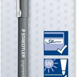 staedtler pigment liner 308 blister con rotulador calibrado trazo 0.4mm punta engarzada en metal color negro