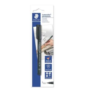 staedtler lumocolor permanent 313 rotulador permanente de punta fina trazo 0.4mm para casi todas las superficies secado rapido color negro