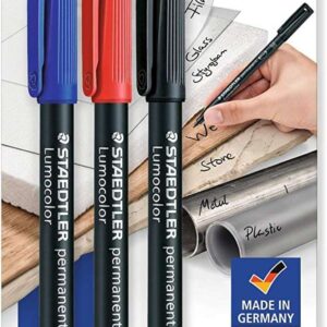 staedtler lumocolor permanent pen 317 pack de 3 rotuladores permanentes trazo de 1mm aprox secado rapido colores surtidos
