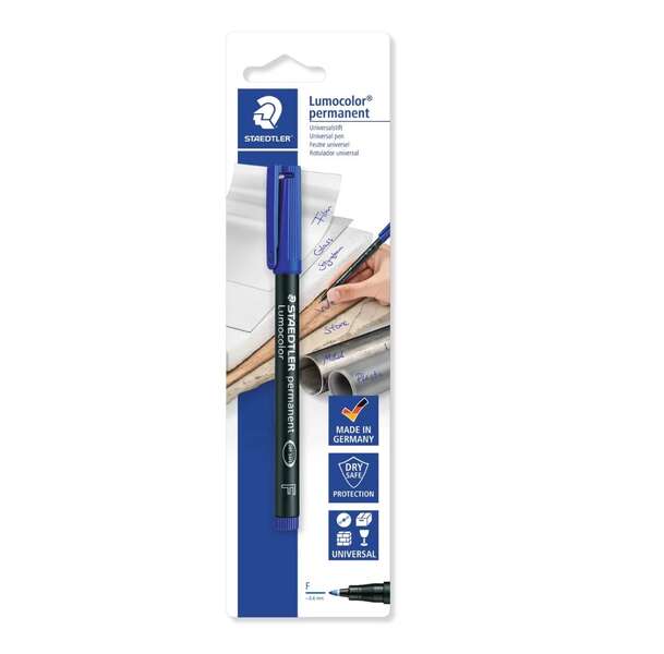 staedtler lumocolor 318 rotulador permanente trazo de 0.6mm aprox secado rapido color azul