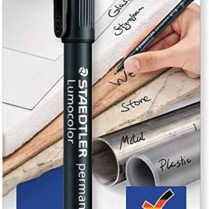 staedtler lumocolor 318 rotulador permanente trazo de 0.6mm aprox secado rapido color negro