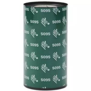 zebra zipship 5095 pack de 12 cintas de transferencia termica original cintas de resina nucleo 12.7mm, ancho 110mm, longitud 74m