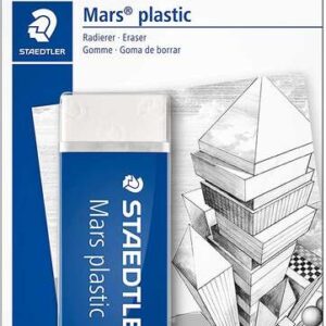 staedtler mars plastic 526 50 goma de borrar plastico alta precision color blanco