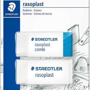 staedtler pack de 1 goma de borrar 526 rasoplast combi + 1 goma de borrar 526 rasoplast