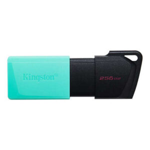 kingston datatraveler exodia m memoria usb 256gb usb 3.2 gen 1 capuchon movil enganche para llavero color negro/turquesa (pendrive)