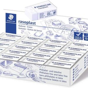 staedtler rasoplast 526 b40 goma de borrar borrado de alta calidad minimos residuos color blanco