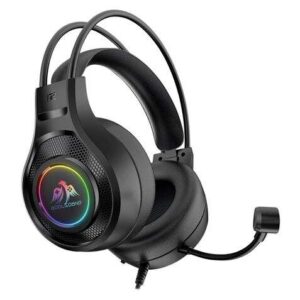 coolsound g7 auriculares gaming con microfono flexible compatible con pc, mac, ps5, ps4, xbox 360, nintendo switch iluminacion led diadema ajustable almohadillas acolchadas controles en auricular cable de 2m