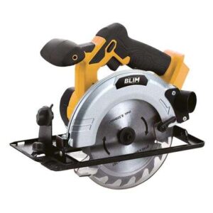 blim sierra circular a bateria 20v 4ah 165mm velocidad 4000rpm base de aluminio y guia de 1 pieza agarre ergonomico luz led