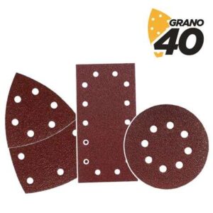 blim pack de 9 lijas con velcro para lijadora bl0151 grano 40 3 formatos