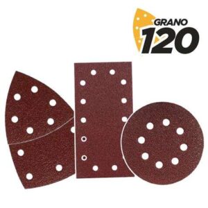 blim pack de 9 lijas con velcro para lijadora bl0151 grano 120 3 formatos