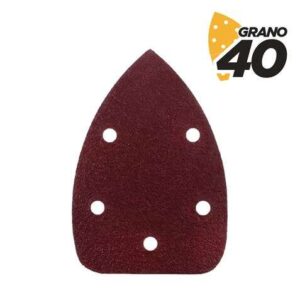 blim pack de 10 lijas con velcro para lijadora bl0124 grano 40 formato triangular