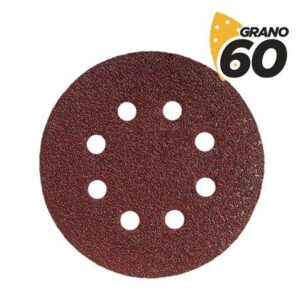 blim pack de 10 lijas con velcro para lijadora bl0136 125mm grano 60 formato circular
