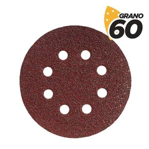 blim pack de 10 lijas con velcro para lijadora bl0136 125mm grano 60 formato circular