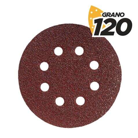 blim pack de 10 lijas con velcro para lijadora bl0136 150mm grano 120 formato circular