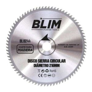 blim disco corte de madera para sierra 210mm 24 dientes con recubrimiento en carburo de tungsteno