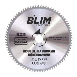 blim disco corte de madera para sierra 250mm 36 dientes con recubrimiento en carburo de tungsteno
