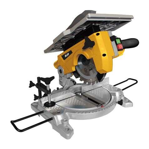 blim sierra ingletadora doble corte 1200w 210mm velocidad +/ 4500rpm hoja de 24 dientes varios accesorios