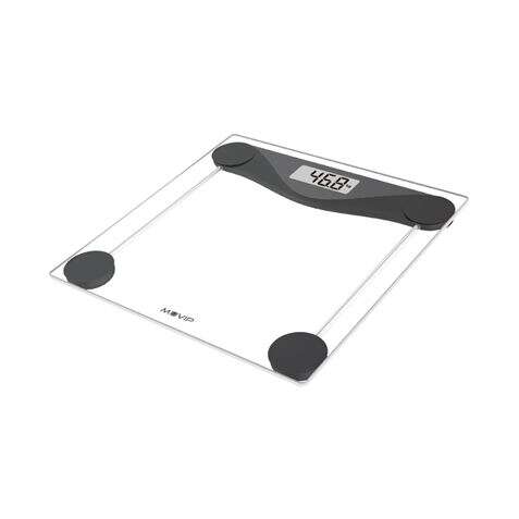 muvip bascula digital de baño cristal templado apagado automatico sensores alta precision peso max. 180kg