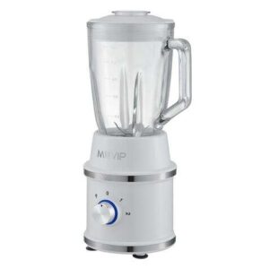 muvip desing white batidora de vaso 1300w 1.5l 2 velocidades chuchillas de acero inoxidable funcion pica hielo bloqueo de seguridad