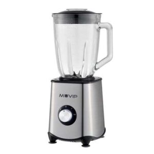 muvip batidora de vaso 1300w 1.5l 2 velocidades cuerpo y chuchillas de acero inoxidable funcion pica hielo bloqueo de seguridad